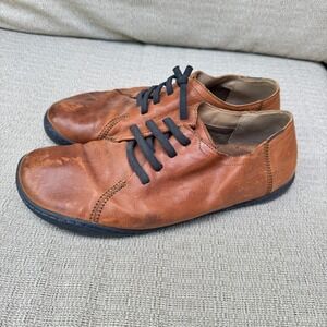 Camper Peu Cami Sneaker Mens US 9.5 EU 43 Brown Leather Barefoot Walking Shoes